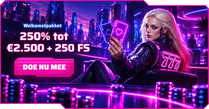 Roby Casino wellomstpakket 250% tot €2.500 + 250 FS